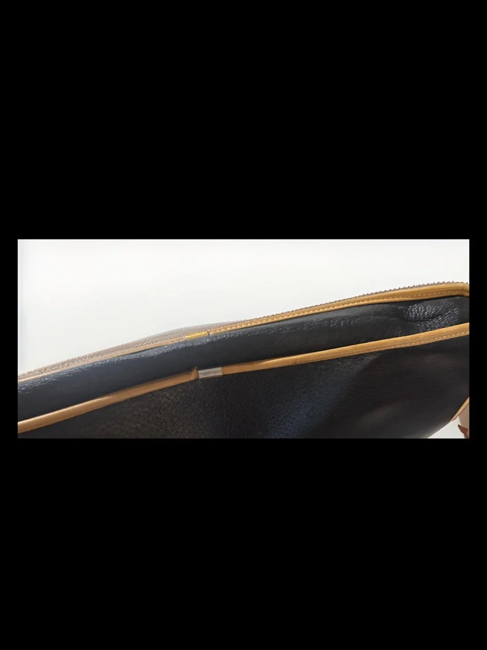 Gucci Black Leather Vintage Briefcase
